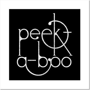 Peek-A-Boo  / Distressed Style Typography List Design Posters and Art